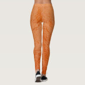 Orangefarbene Schale Leggings (Rückseite)