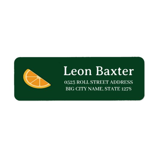 Orangefarbene Scheibe auf dunkelgrün (Vorne)