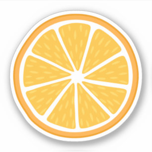 Orangefarbene Scheibe Aufkleber