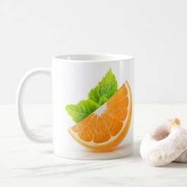 Orangefarbene Scheibe Kaffeetasse