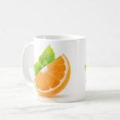 Orangefarbene Scheibe Kaffeetasse (Vorderseite Links)