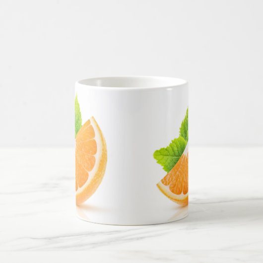 Orangefarbene Scheibe Kaffeetasse (Mittel)
