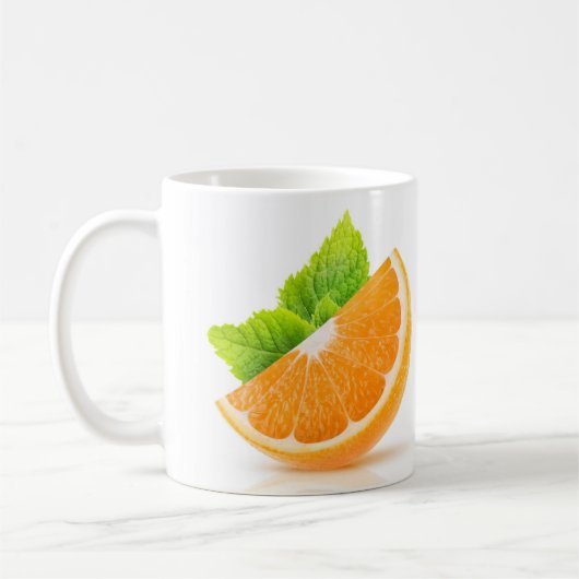 Orangefarbene Scheibe Kaffeetasse (Links)