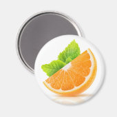 Orangefarbene Scheibe Magnet (Vorderseite/Rückseite)