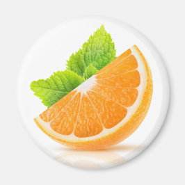 Orangefarbene Scheibe Magnet