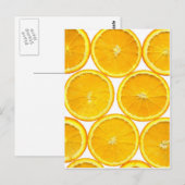 Orangefarbene Scheibe Postkarte (Vorne/Hinten)
