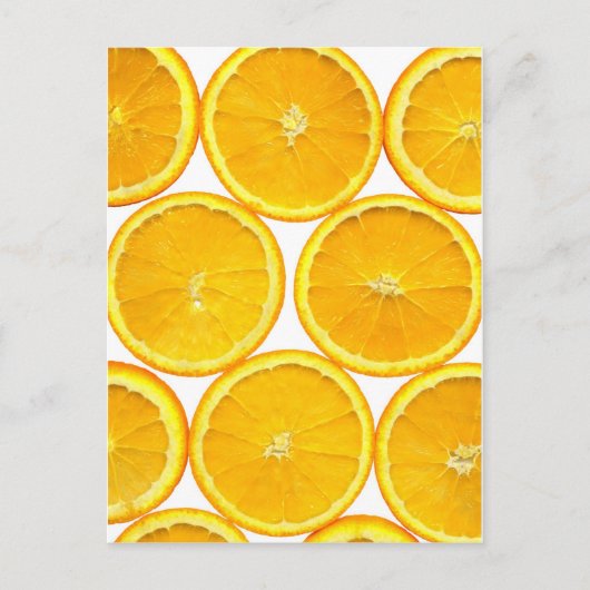 Orangefarbene Scheibe Postkarte (Vorderseite)