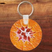 Orangefarbene Scheibe Schlüsselanhänger (Vorderseite)