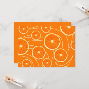 Orangefarbene Scheiben Einladung
