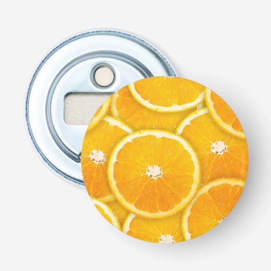 Orangefarbene Scheiben Flaschenöffner (Vorderseite)