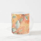 Orangefarbene Scheiben Frische Aquarellfarben Zitr Mattglastasse (VorderseiteRechts)