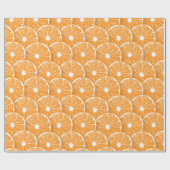 Orangefarbene Scheiben Geschenkpapier (Flach)