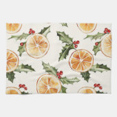 Orangefarbene Scheiben Geschirrtuch (Horizontal)