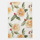 Orangefarbene Scheiben Geschirrtuch (Vertikal)