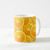 Orangefarbene Scheiben Kaffeetasse (VorderseiteRechts)