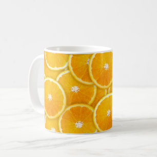 Orangefarbene Scheiben Kaffeetasse