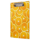 Orangefarbene Scheiben Klemmbrett (Links)