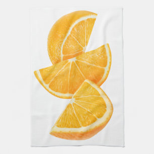 Orangefarbene Scheiben Küchentuch
