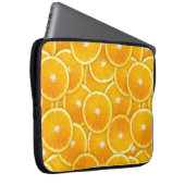 Orangefarbene Scheiben Laptopschutzhülle (Vorne Rechts)