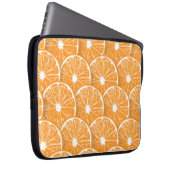 Orangefarbene Scheiben Laptopschutzhülle (Vorne Rechts)