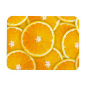 Orangefarbene Scheiben Magnet (Horizontal)