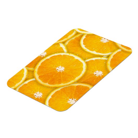 Orangefarbene Scheiben Magnet (Linke Seite)