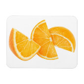 Orangefarbene Scheiben Magnet (Horizontal)