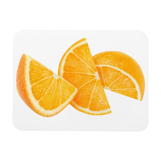 Orangefarbene Scheiben Magnet (Horizontal)