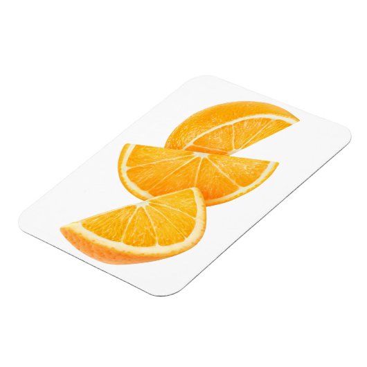 Orangefarbene Scheiben Magnet (Linke Seite)