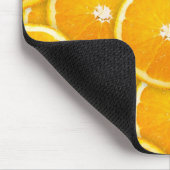 Orangefarbene Scheiben Mousepad (Ecke)
