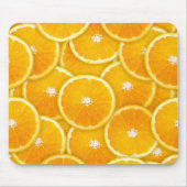 Orangefarbene Scheiben Mousepad (Vorne)