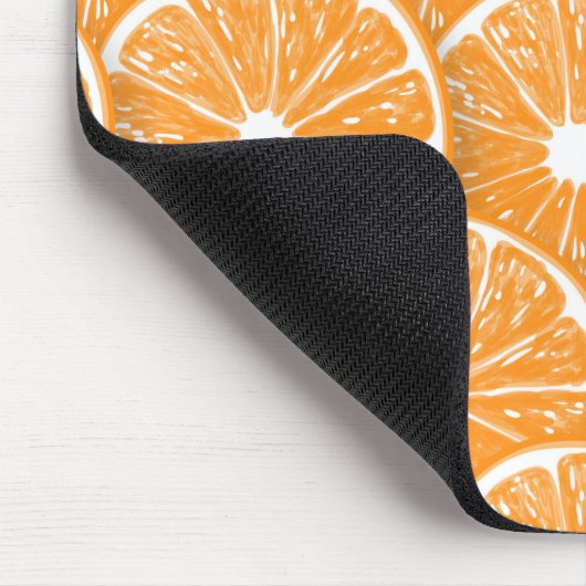 Orangefarbene Scheiben Mousepad (Ecke)