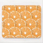 Orangefarbene Scheiben Mousepad (Vorne)