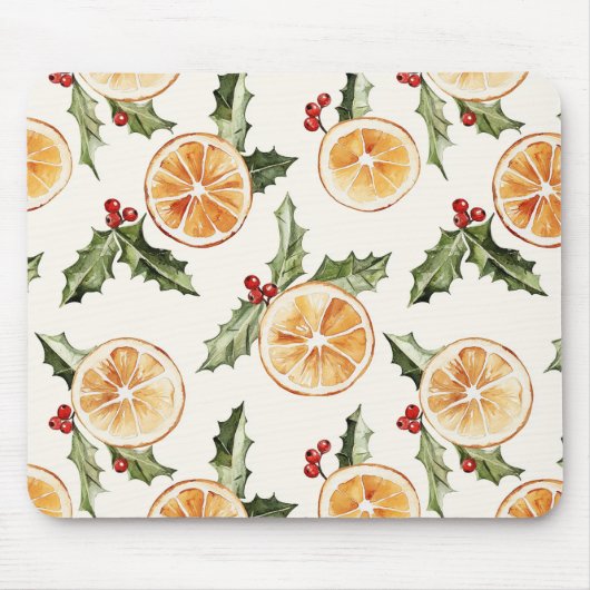 Orangefarbene Scheiben Mousepad (Vorne)