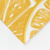 Orangefarbene Scheiben, Muster tropischer Früchte Fleecedecke (Ecke)