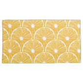 Orangefarbene Scheiben, Muster tropischer Früchte Kissenbezug (Vorderseite-Rechts)