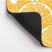 Orangefarbene Scheiben, Muster tropischer Früchte Mousepad (Ecke)