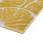 Orangefarbene Scheiben, Muster tropischer Früchte Schneidebrett (Ecke)