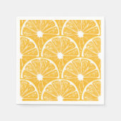 Orangefarbene Scheiben, Muster tropischer Früchte Serviette (Vorderseite)