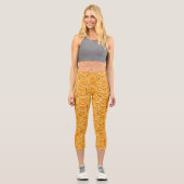 Orangefarbene Scheiben - Niedliche Capris-Leggings Capri Leggings (Vorderseite)