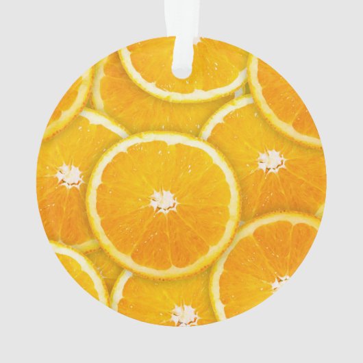 Orangefarbene Scheiben Ornament (Rückseite)