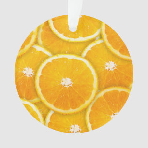 Orangefarbene Scheiben Ornament