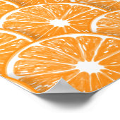 Orangefarbene Scheiben Poster (Ecke)