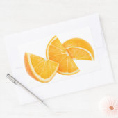 Orangefarbene Scheiben Rechteckiger Aufkleber (Umschlag)