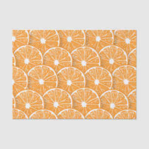 Orangefarbene Scheiben Seidenpapier