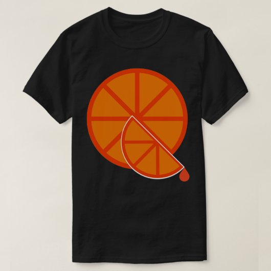 Orangefarbene Scheiben T-Shirt (Design vorne)