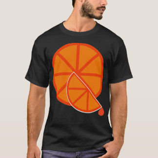 Orangefarbene Scheiben T-Shirt