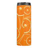 Orangefarbene Scheiben Thermosbecher (Rückseite)
