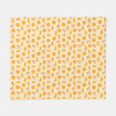 Orangefarbene Scheiben und Herz Fleecedecke (Vorderseite (Horizontal))