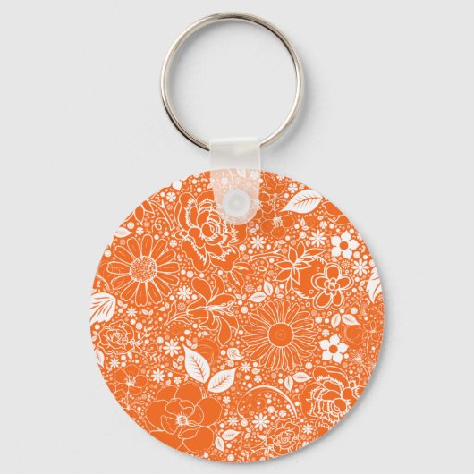 Orangefarbene Schlüsselkette Schlüsselanhänger (Vorderseite)